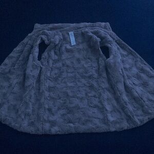 Cozy Faux Fur Jacket - Light Gray